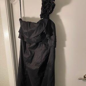 Snap black cocktail dress 1 shoulder size 18